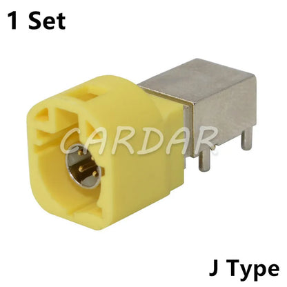 LVDS 4 Pin PCB Socket Bent Pin Automotive Male HSD Connectors Universal Auto Fakra Connector
