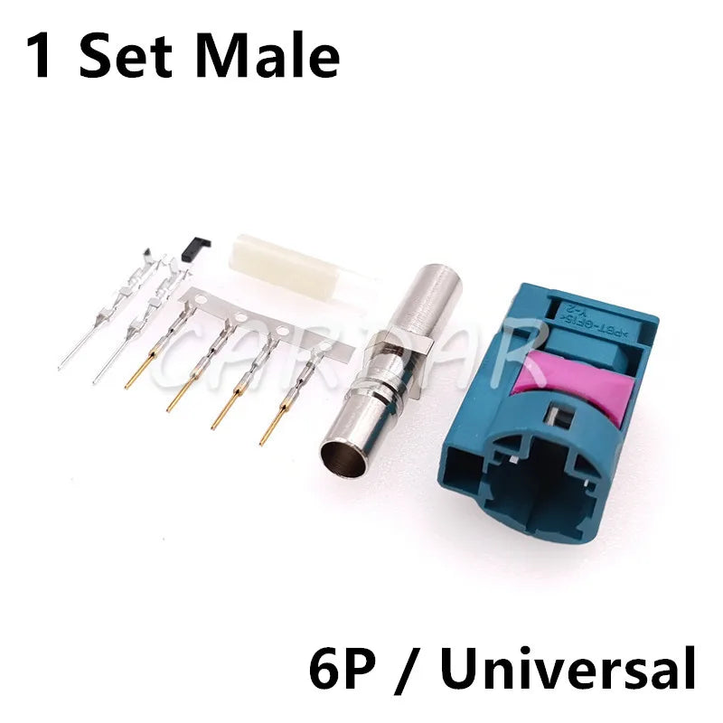 LVDS 6 Pin HSD Connector Automotive Socket Universal Auto Audio Modification Plug