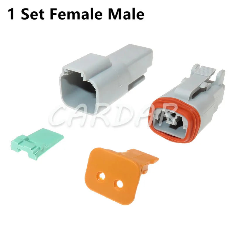 Deutsch DT 2 3 4 6 8 12 Pin Waterproof Connector Electrical Wire Socket 22-16AWG For Car Bus Motor Truck Engine Gearbox