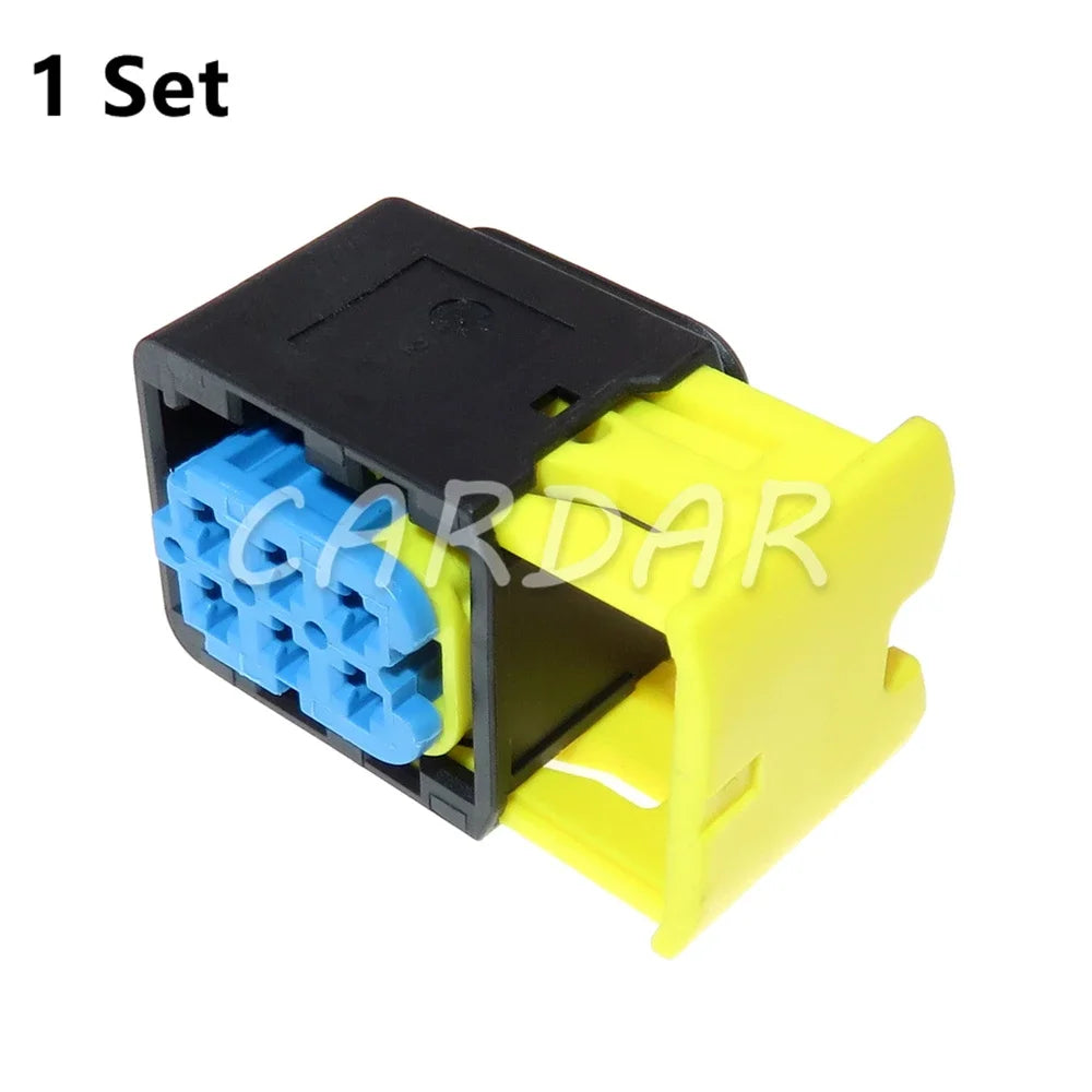 6 Pin 4-1418437-1 Automotive Modification Parts Blue 3.5 Series Auto Plastic Housing Cable Socket Sealed Connector