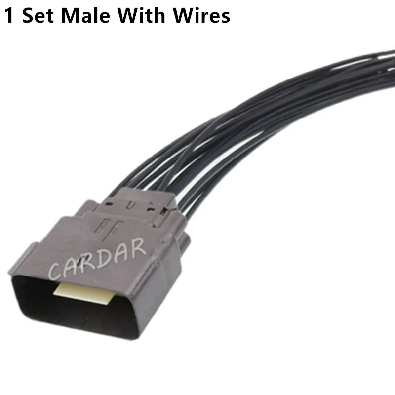 16 Pin Automotive Waterproof Inline Connector Car Cable Socket WPT-1142 34985-1601 34986-1601 With Terminals And Seal