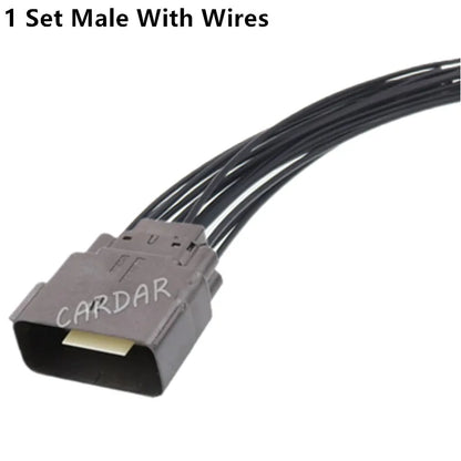 16 Pin Automotive Waterproof Inline Connector Car Cable Socket WPT-1142 34985-1601 34986-1601 With Terminals And Seal