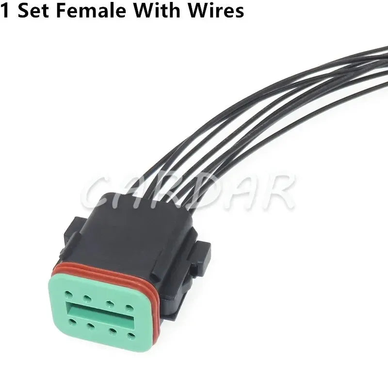 8 Pin DT04-8P DT06-8S Black Colour DT Series Automotive Waterproof Deutsch Connector Plug With Terminals