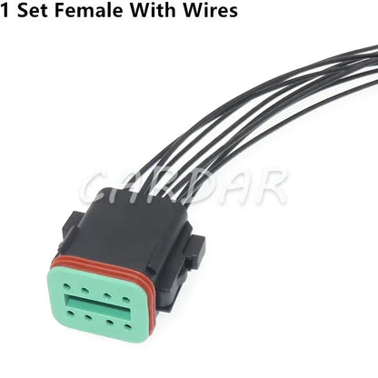 8 Pin DT04-8P DT06-8S Black Colour DT Series Automotive Waterproof Deutsch Connector Plug With Terminals