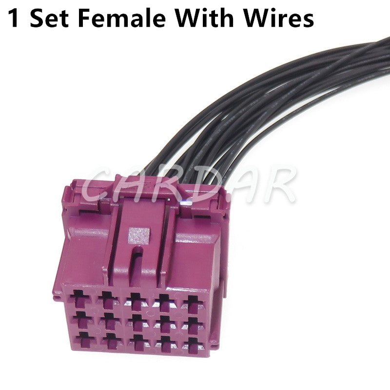 15 Pin 8-968973-1 1-967628-1 Automotive Car Audio Amplifier Plug Wire Harness Cable Socket