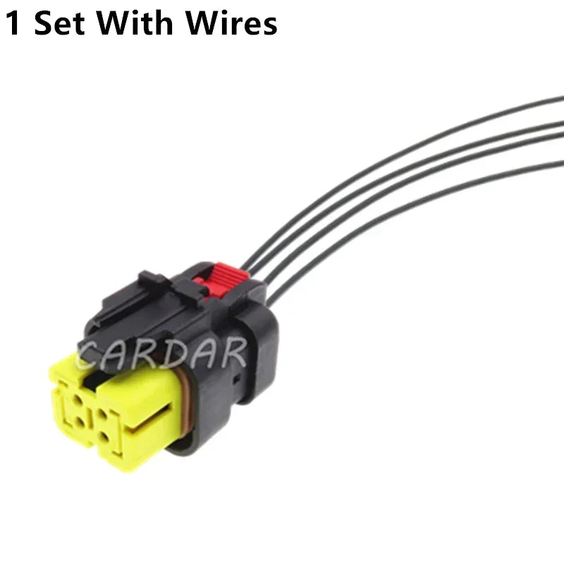 4 pines 776487-3 Conector automático amarillo Carcasa de plástico impermeable Terminal de cableado Socket