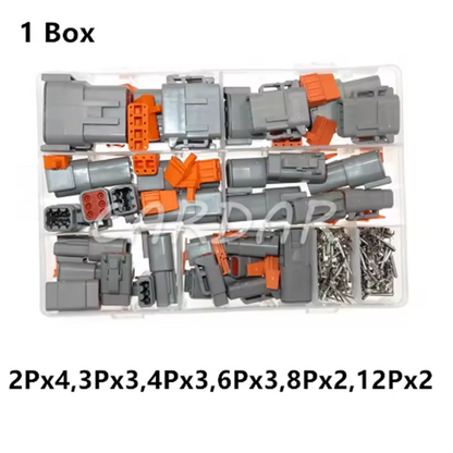 DTM Waterproof Wire Connector Kit DTM06-2/3/4/6/8/12S DTM04-2/3/4/6/8/12P Automotive Sealed Plug With Terminals