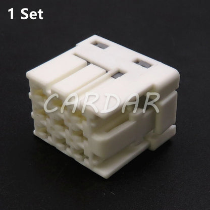 9 Pin 2-968307-2 White Automotive Power Amplifier Wiring Harness Unsealed Socket