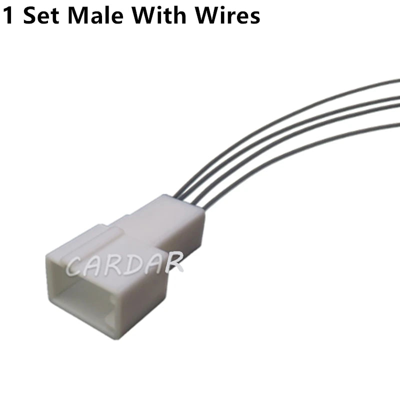 4 Pin 2.2 Series White Automotive Male Female Unsealed Socket With Terminal 6098-7200 Auto Parts