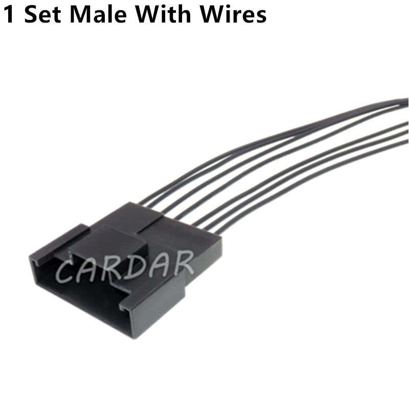 7 Pin 1.5 6.3 Series 6RA 971 975 Auto Electric Wire Male Female Docking Unsealed Socket With Terminal