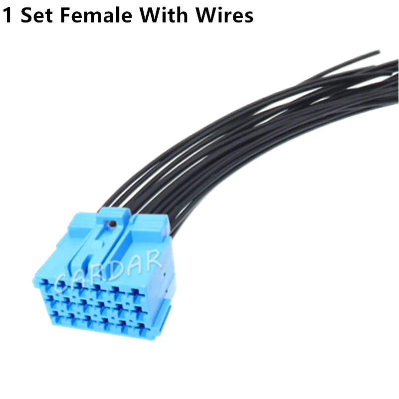 18 Pin Blue Car Wire Harness Plastic Housing Socket Auto Adapter Male Female Unsealed Connector 1-967629-5 1-967624-5