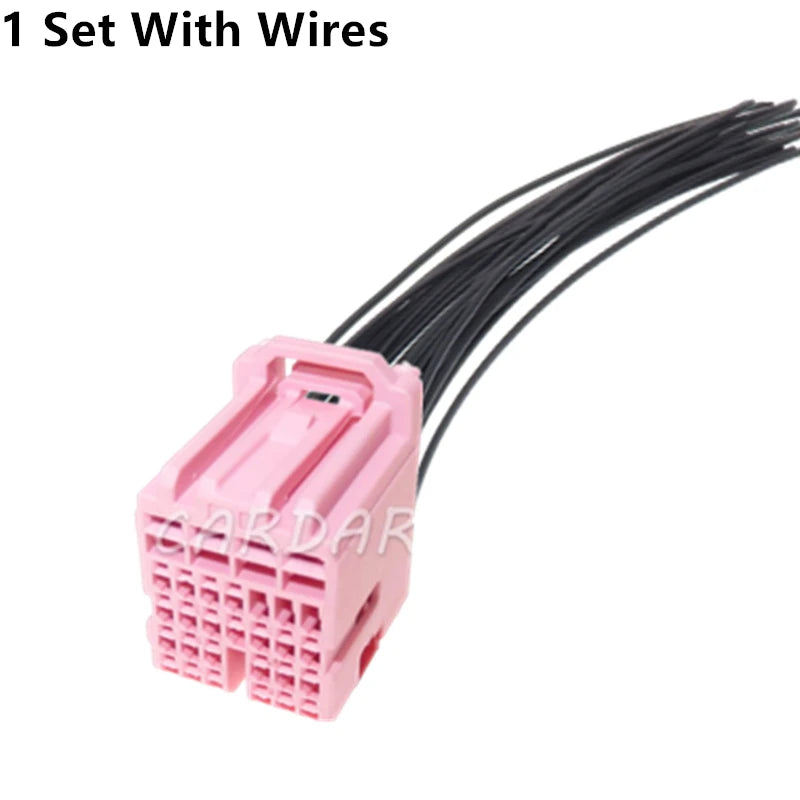 27 Pin Car Body Computer Module Cable Harness Socket 2098067-5 Pink Auto BCM Composite Connector