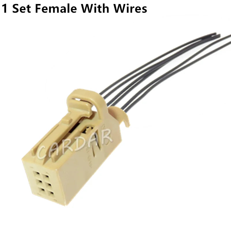 6 Pin 0.6 Series Brown Automotive Tire Pressure Alarm Cable Harness Socket 1534121-2 4D0971636A