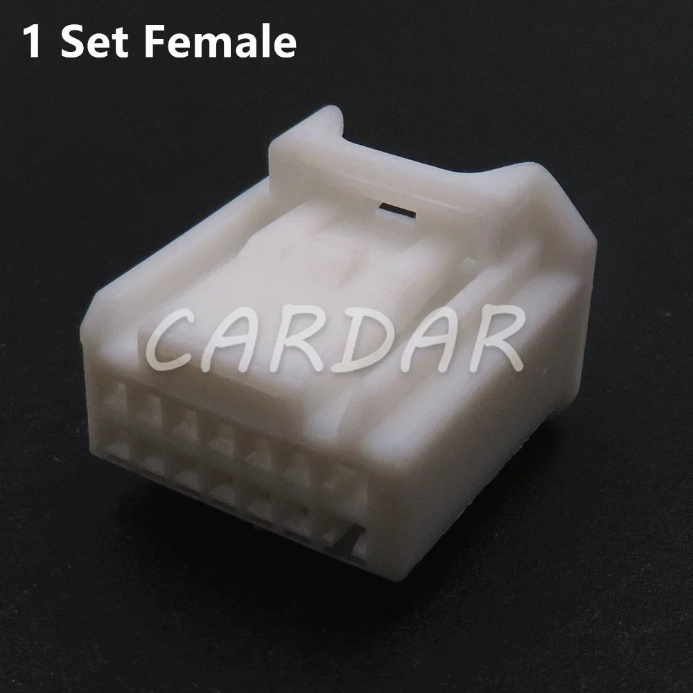 14 Pin White Connector Miniature Auto Male Female Docking Wiring Socket Car Electric Cable Harness Composite Plug