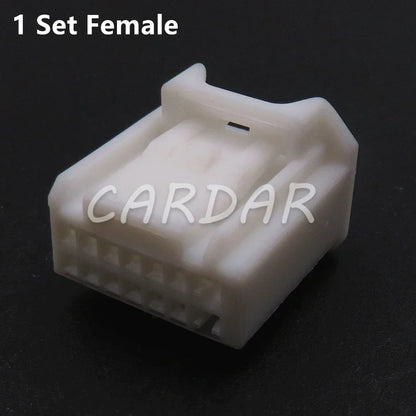 14 Pin White Connector Miniature Auto Male Female Docking Wiring Socket Car Electric Cable Harness Composite Plug