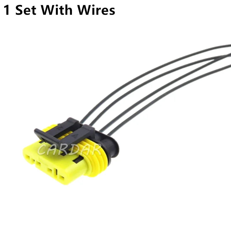 4 Pin 1.5 Series Yellow Auto Plastic Housing Wiring Socket Waterproof Connector Auto Accessories