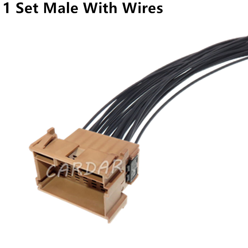21 Pin Car Male Plug Female Socket Brown Auto Electric Cable Unsealed Connector 967635-1 1-967630-1 8-968975-1