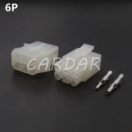 L6.2 Tamiya Large Battery Male Female Plug Set Big Tamiya Style Nickle Pin Connector Unwired 6.2mm Pitch Socket For RC Hobby