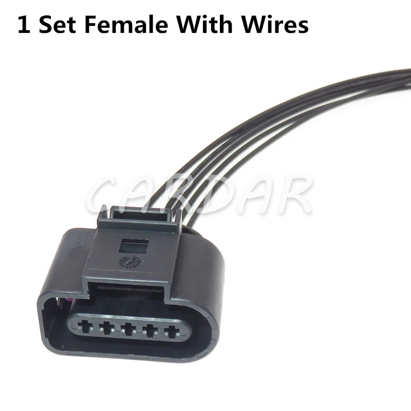5 Pin 1.5mm Car Flowmeter Wiring Harness Waterproof Socket For VW Audi 1-969920-1 6N0973805 1J0973705