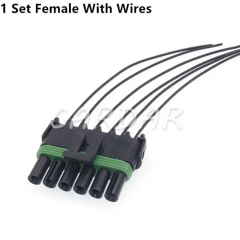 6 Pin 12015799 12010975 Auto Accelerator Pedal Plug For Delphi Electrical Car Connector
