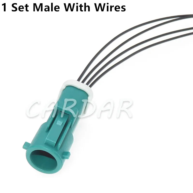 4 Pin 1.5 Series Auto Male Female Docking Cable Connector Green Automobile Waterproof Socket