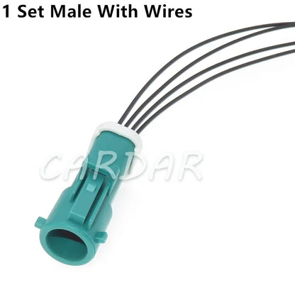 4 Pin 1.5 Series Auto Male Female Docking Cable Connector Green Automobile Waterproof Socket