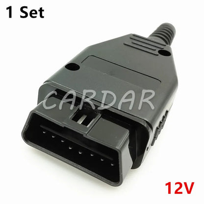 Universal OBDII 16 Pin/Way OBD2 OBD 2 Automotive Connector Plug OBD-II Socket