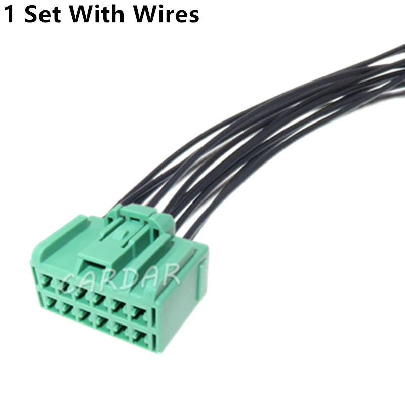 12 Pin 2.8 Series Electrical Connector Automobile Audio Wire Harness Socket Green Plastic Housing Unsealed Plug
