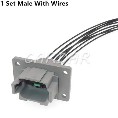 8 Pin DT04-8P-L012 DT06-8S Auto Large Current Power Sealed Connector With Flange Wiring Terminal Socket