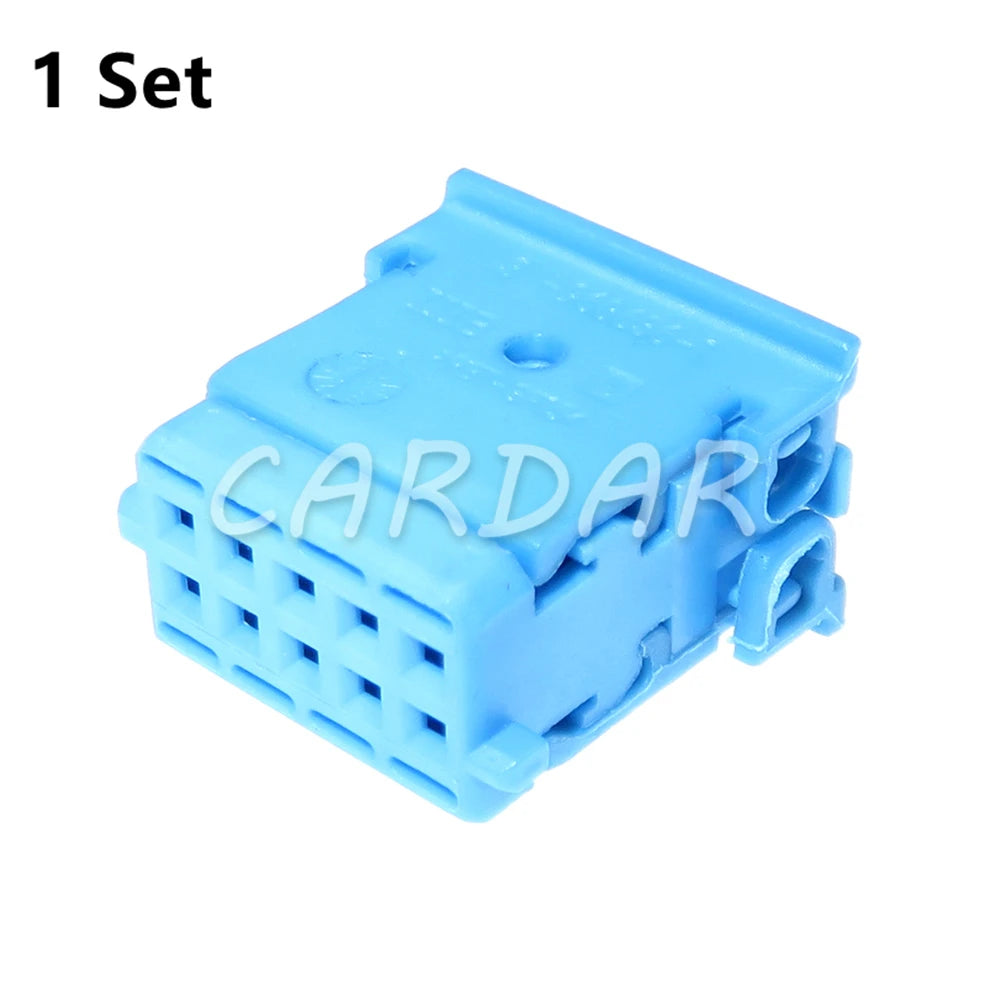 10 Pin 0.6 Series Miniature Car Low Current Unsealed Electrical Socket 3-968636-1 Blue Auto Wire Connector