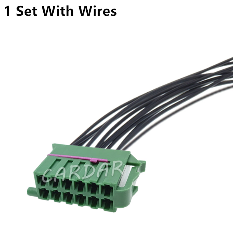 12 Pin 3.5 Series Green Wire Sockets Automotive Wiring Terminal Plug Pins Connector