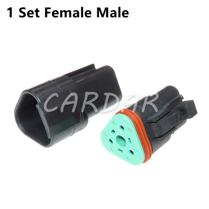 Deutsch DT Black Connector Waterproof Electrical Plug DT06/DT04 2/3/4/6/8 Pin Engine/Gearbox For Car Bus Motor Truck
