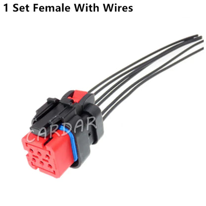 6 Pin 1.6 Series Red Auto Electric Wire Male Female Docking Unsealed Socket 776434-1 776433-1