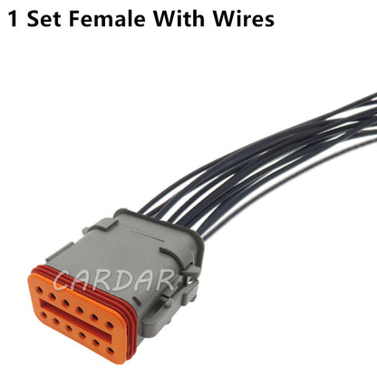 12 Pin DT04-12P-E008 DT04-12S-E008 Car Cable Socket Car Window Plastic Housing Wire Connector