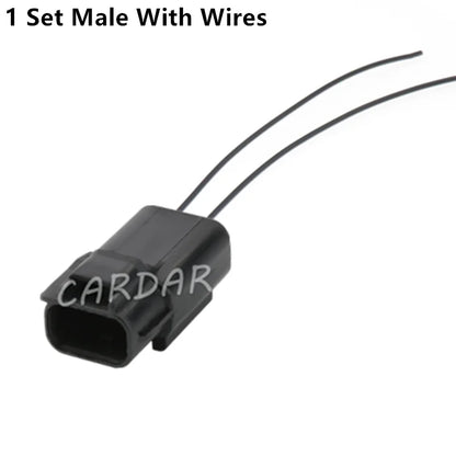 2 Pin 7283-8221-40 4.8 Seires Auto Wiring Terminal Sealed Socket Waterproof Connector With Terminal and Rubber Seals