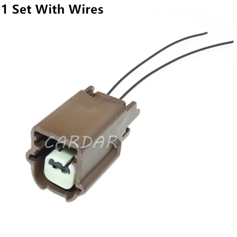 2 Pin 0.6 Series Auto Wiring Terminal Connector Automotive Plastic Brown Electric Wire Socket