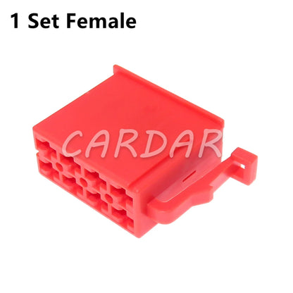 8 Pin 2.8 Series Red Plastic Housing Electrical Connector Car Wiring Harness Socket Auto Parts