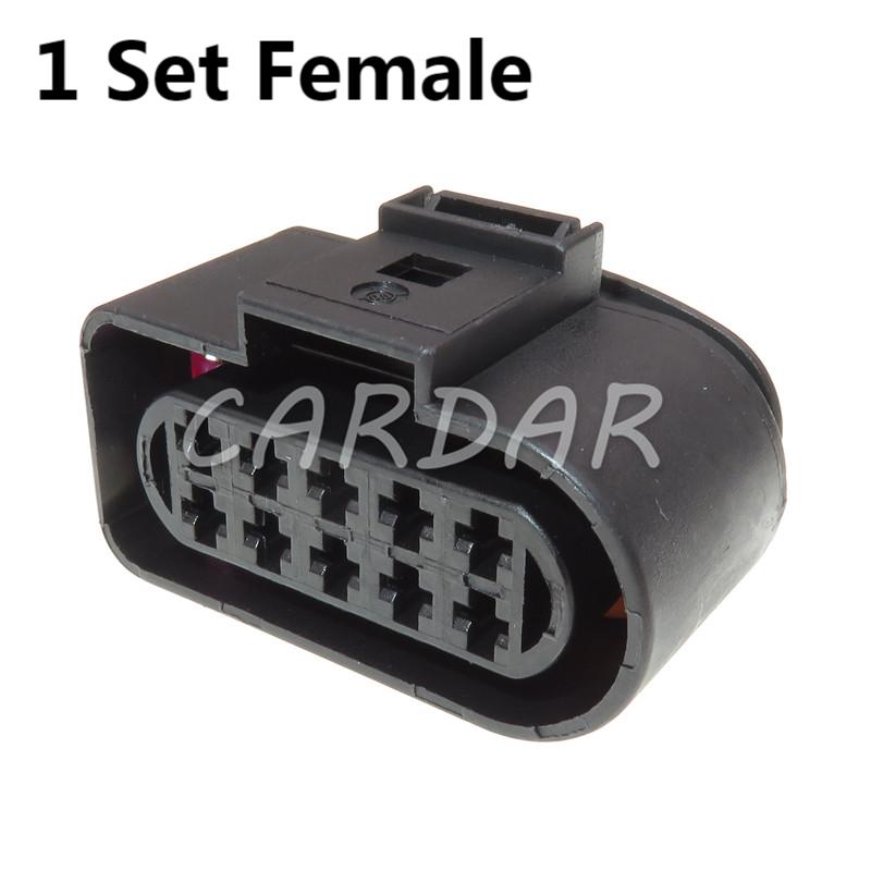 10 Pin 1J0973835 1J0973735 3.5mm Auto Temp Sensor Plug Deflation Valve Copnnector Waterproof Headlight Socket For VW Audi
