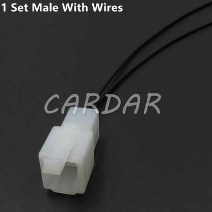 2 Pin White ABS Wiring Socket Automotive Connector Household Plug