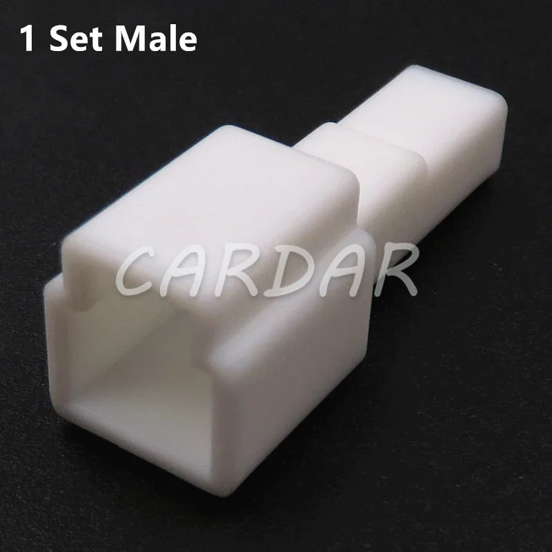 2 Pin 1.2 Seires White Automobile Wiring Plastic Male Plug Female Socket Unsealed Connector With Terminal