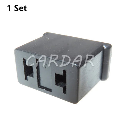 2 Pin 6.3mm Series Black Automotive Connector With Termianls For Car Wiring Harness Socket