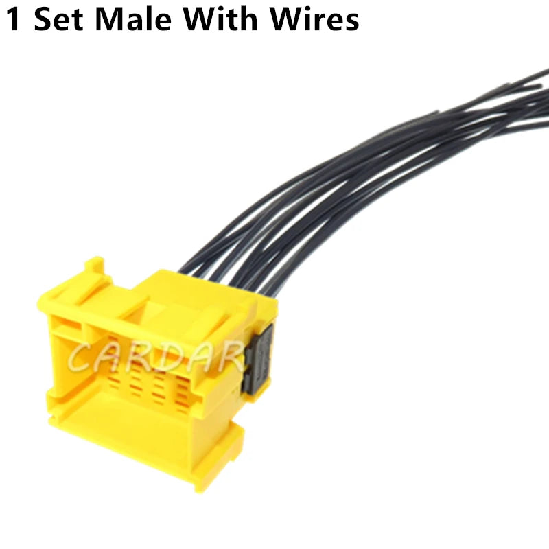 15 Pin Yellow Automotive Power Amplifier Male Female Docking Plastic Housing Unsealed Socket 1-967628-3 1-967623-3