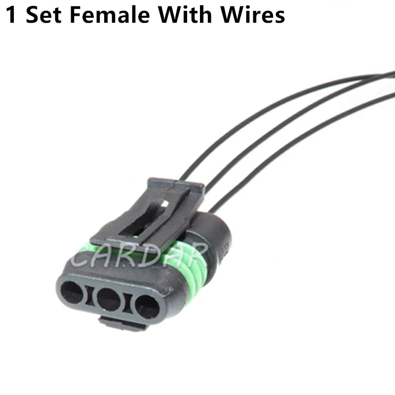 3 Pin Waterproof Electrical Sealed Wire Connector Socket For Car Auto Wiring Harness