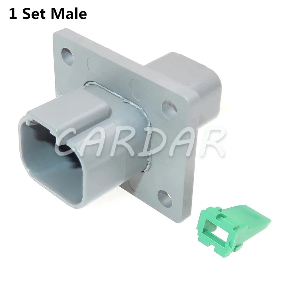4 Pin Rectangle Wiring Terminal Socket With Fixed Flange DT04-4P-L012 Waterproof Wire Connector For Automobile