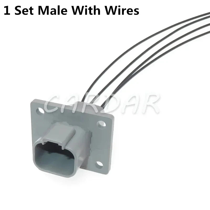 4 Pin Rectangle Wiring Terminal Socket With Fixed Flange DT04-4P-L012 Waterproof Wire Connector For Automobile