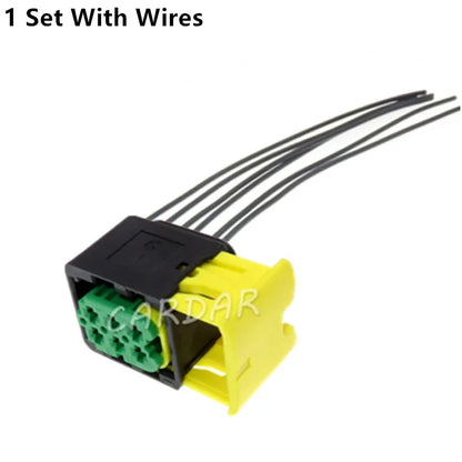 6 Pin 3.5 Series 3-1418437-1 Auto Plastic Housing Socket Green Car Wire Cable Harness Connector