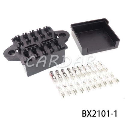 9/10/14 Way Standard Blade Fuse Holder Block Plastic Cover with Terminals for Car Automobile Auto Trike