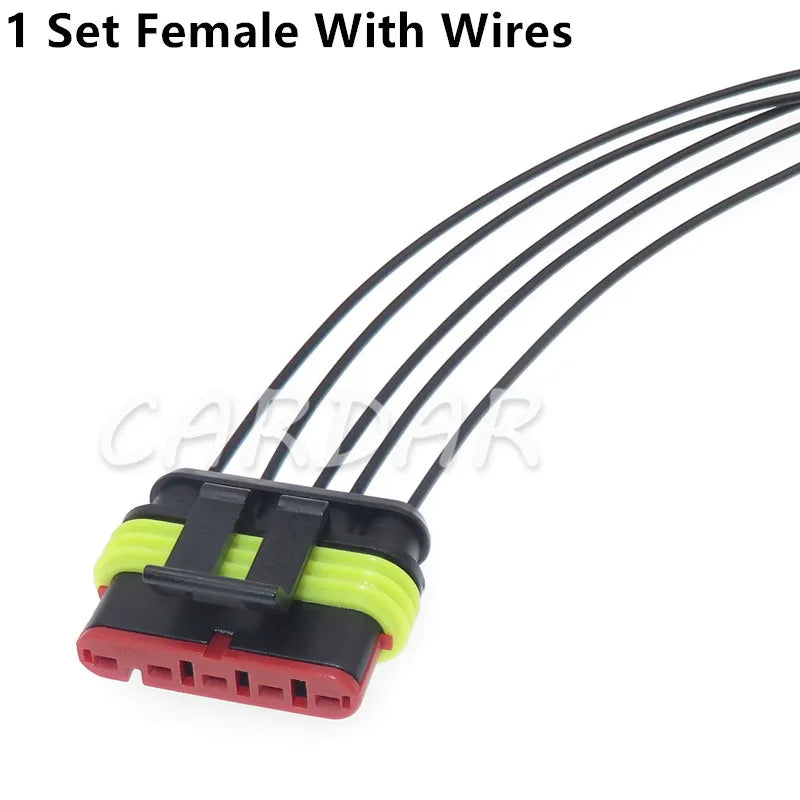 5 Pin 282089-1 282107-1 Superseal Auto Plug Auto Plastic Cable Socket For Cars