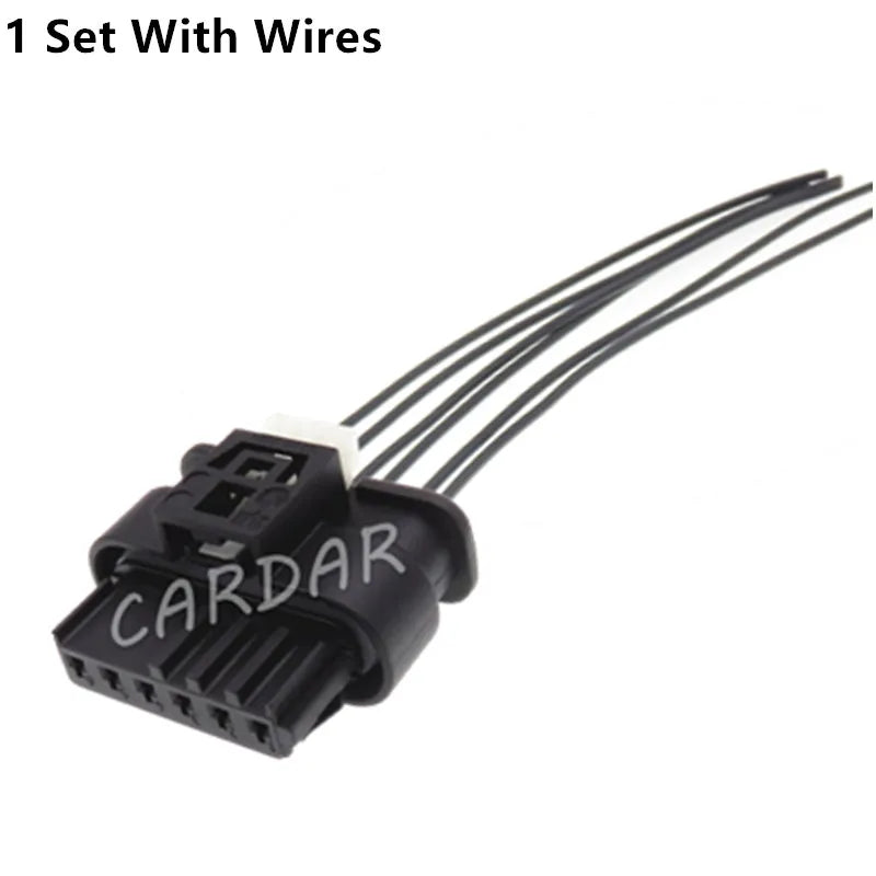 6 Pin 1.2 Series Automotive Electric Cable Plastic Housing Socket With Terminal and Rubber Seals For VW Audi