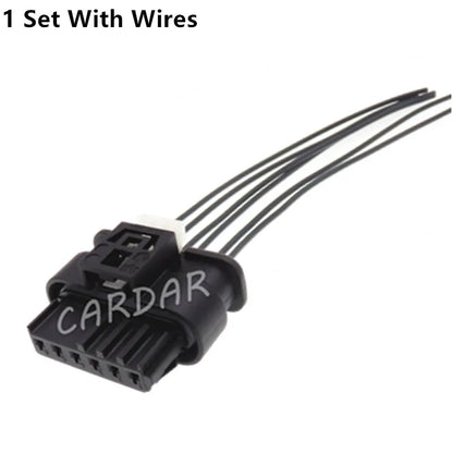 6 Pin 1.2 Series Automotive Electric Cable Plastic Housing Socket With Terminal and Rubber Seals For VW Audi